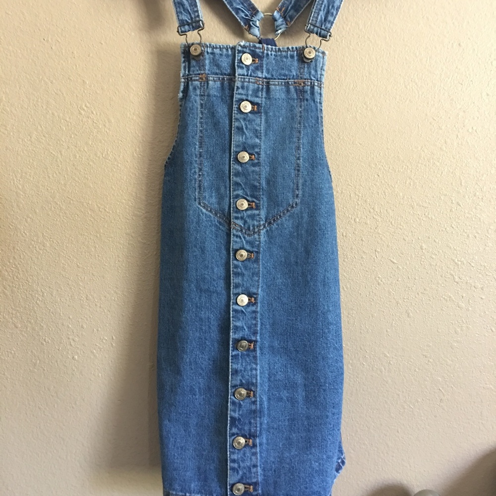 Zara Denim Overall Dress
